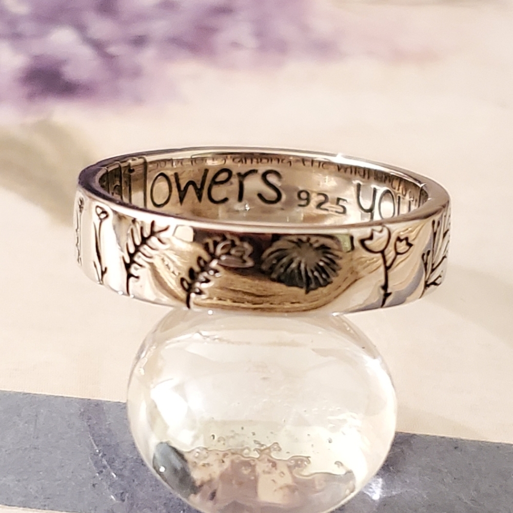 🥳F1 NEW 925 Wildflower Ring Bohemia Ring - Picture 7 of 7